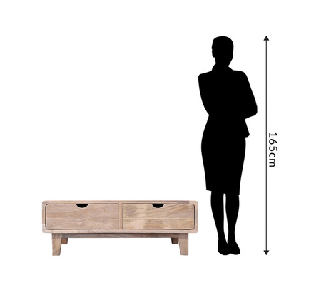 Drewniany stolik kawowy z szufladami RT-03-MN