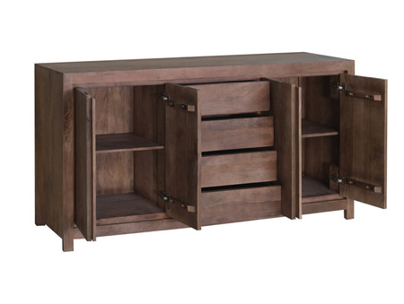 Klasyczna komoda drewniana w kolorze orzecha włoskiego NR-03-MWL