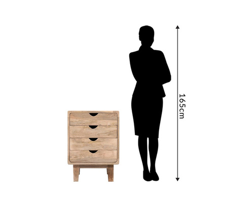 Skandynawska szafka nocna z drewna RT-08-MN