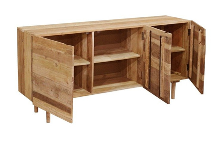 Rustykalna komoda trzydrzwiowa ze starego drewna CTR-137562-OLD