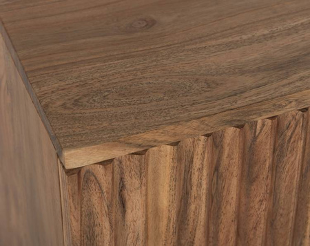 Nowoczesna szafka nocna z dwoma szufladami z efektem lameli ANK-9