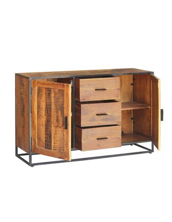 Loftowa komoda z drewna i metalu MC-02-AWL