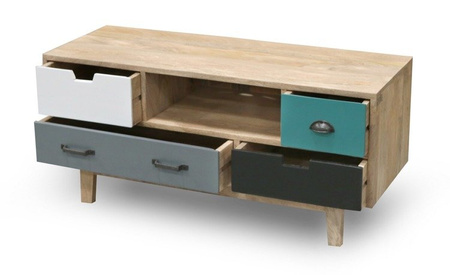 Szafka RTV drewniana w skandynawskim stylu