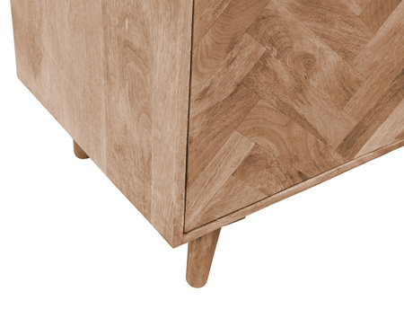 Drewniany regał z naturalnego drewna mango z drzwiczkami i szufladami PQ-PR16-MN