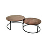 Zestaw okrągłych stolików kawowych w stylu industrialnym SH-52-MWL
