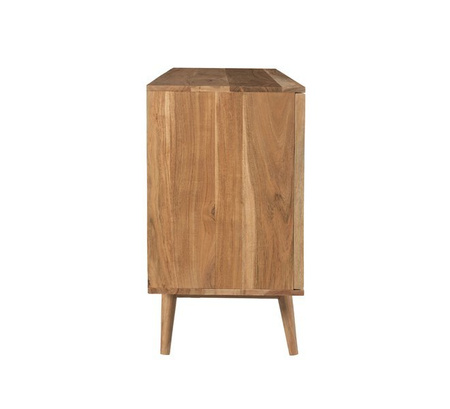 Trzydrzwiowa komoda drewniana, efekt lameli na frontach ANK-1