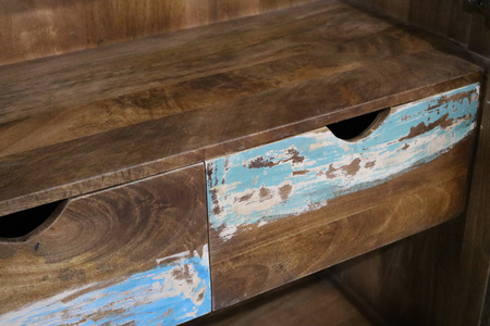 Drewniana witryna w stylu retro RT-09-RC