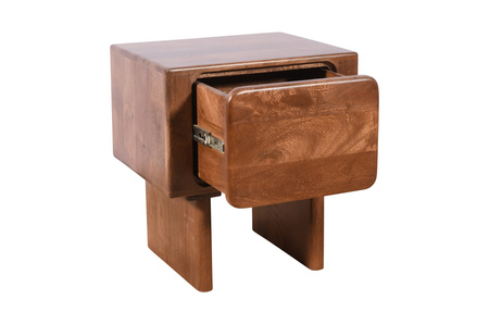 Designerska szafka nocna mango z szufladą – orzech włoski 50x40x55 cm HG-05-MWL