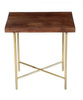 Minimalistyczny stolik kawowy na złotym stelażu RG-08-MWLi