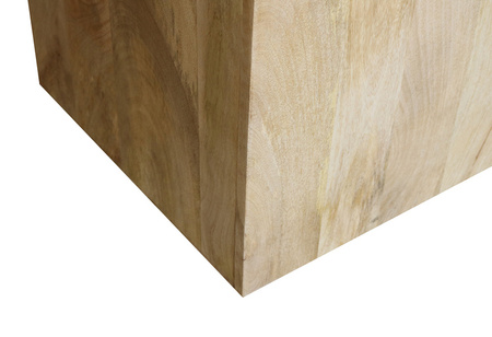 Prosta szafka RTV pod telewizor z naturalnego drewna Mango na skośnych nóżkach ST-23-MN