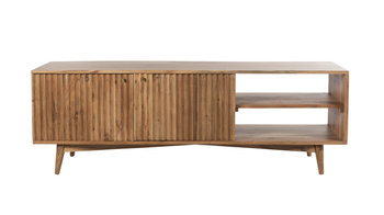 Drewniana szafka RTV z falowanymi frontami ANK-3