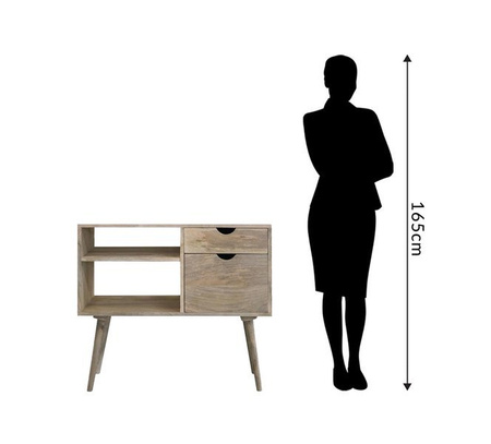 Skandynawska szafka RTV na wysokich nóżkach OSLO-ST06-MN