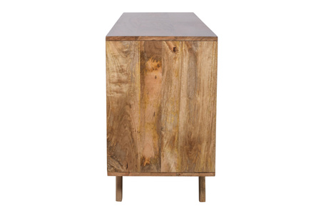 Komoda drewniana z litego drewna mango ST-12-CR w stylu skandynawskim – kolor karmel