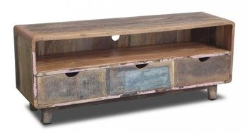 Drewniana szafka RTV w stylu vintage RT-07-RC