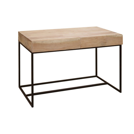 Minimalistyczne biurko industrialne z szufladami z drewna Akacji MC-12- ANL