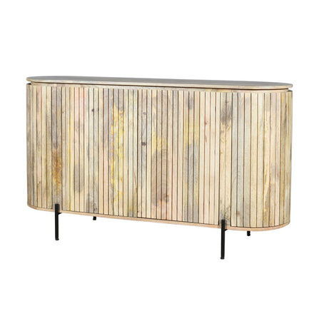 Drewniana komoda Mango z lamelowymi frontami HS-02-MN
