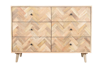 Skandynawska komoda z szufladami mango naturalne PQ-PR14-MN