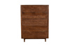 Wysoka komoda na toczonych nogach z szufladami drewna mango FT-06-MWL