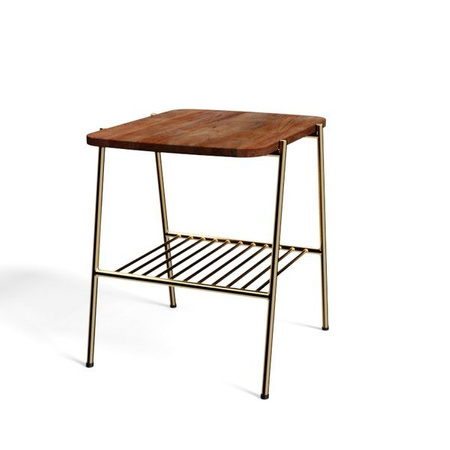 Mały stolik kawowy z drewnianym blatem SH-68-MWL