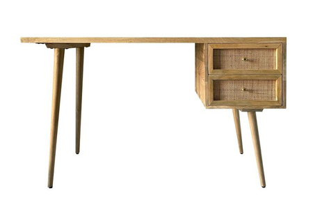 Boho biurko z naturalnego drewna z szufladami GR-13-MN