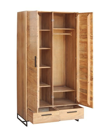 Industrialna szafa drewniana z szufladami LV-LP209-ANL