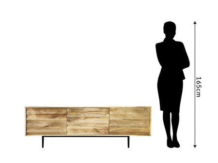 Nowoczesna szafka RTV z metalowymi nogami KP-02-MN