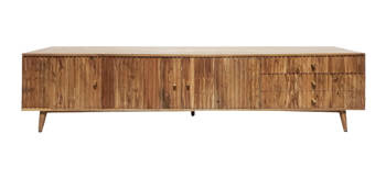 Duża szafka RTV z naturalnego drewna Akacji ANK-11