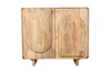 Mała komoda drewniana ED-02-MN, mango naturalne, rzeźbione fronty wypukłe, 90×40×80 cm