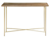 Minimalistyczna konsola drewniana na złotym stelażu RG-07-MN