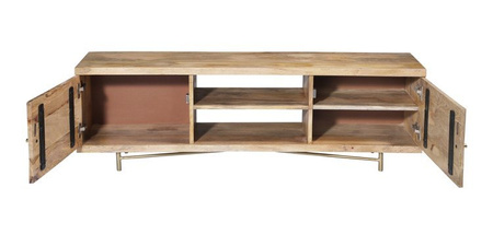 Skandynawska szafka RTV ze złotymi nóżkami RG-04-MN