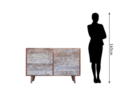 Dwudrzwiowa komoda scandi z drewna Akacji BR-05