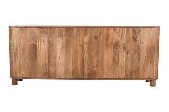 Komoda drewniana mango karmel 200×40×80 cm RM-02-CR. Styl organiczny, zaokrąglone narożniki, elegancki design