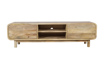 Szafka RTV mango 180 cm z litego drewna w stylu retro mid-century – natural BC-06-MN