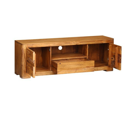 Drewniana szafka RTV z szufladą i szafkami BA-01-TP