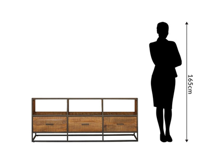 Industrialna szafka RTV z 3 szufladami MC-05-AWL