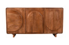 Komoda z drewna mango ED-01-MWL, fronty wypukłe, kolor orzech włoski, 150x40x80 cm