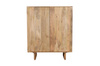 Stylowa komoda bieliźniarka z naturalnego mango – 2 drzwi, wysoka, 120 cm | HG-02-MN