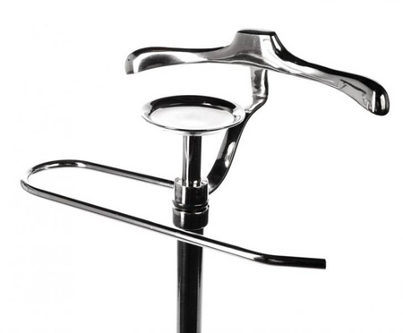 Kamerdyner, wieszak garderobiany niklowany , styl NEW YORK