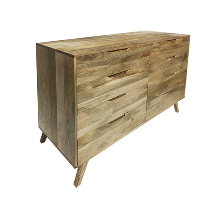 Duża komoda, bieliźniarka z szufladami z naturalnego drewna mango ST-22-MN