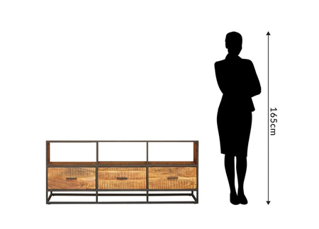 Loftowa szafka RTV z półkami i szufladami MC-05-ANL