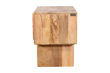 Szafka nocna drewniana mango naturalne 50x40x55 cm z szufladą – styl skandynawski HG-05-MN