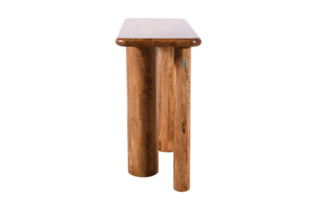 Konsola drewniana mango karmel 100×40×76 cm ED-06-CR Styl organiczny, stolik przyścienny do salonu