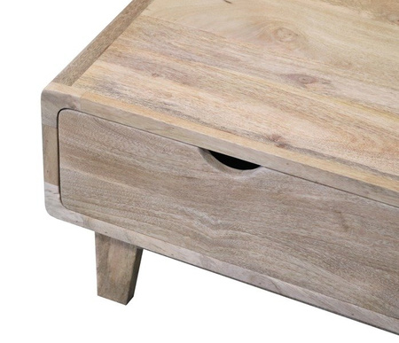 Drewniany stolik kawowy z szufladami RT-03-MN