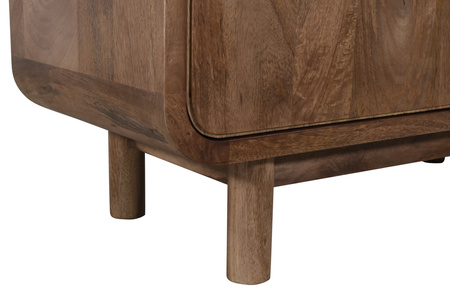 Komoda drewniana mango z drzwiczkami retro PRL mid-century – orzech włoski BC-02-MWL