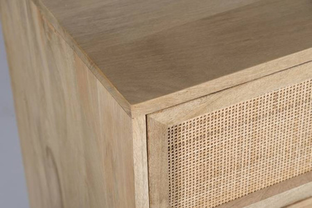 Duża komoda z rattanowymi frontami szuflad , bieliźniarka GR-16-MN