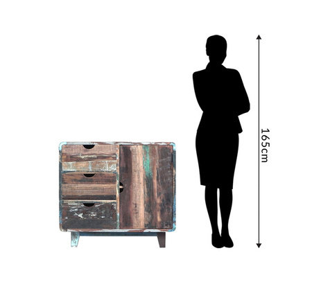 Drewniana komoda w stylu retro RT-06-RC