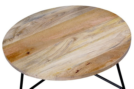 Loftowy stolik kawowy z okrągłym blatem SH-57-MN