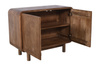 Komoda drewniana mango z drzwiczkami retro PRL mid-century – orzech włoski BC-02-MWL
