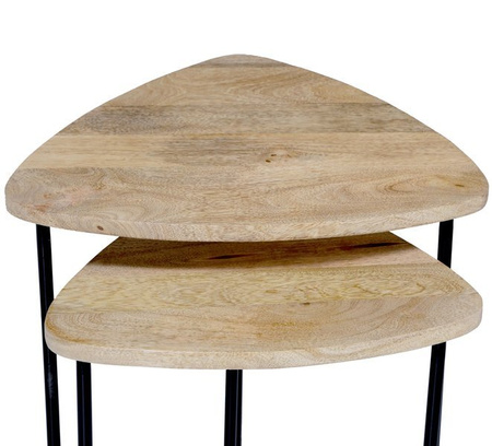 Zestaw 2 industrialnych pomocników z drewna SH-61-MN