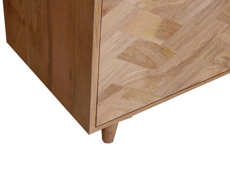 Drewniana witryna w stylu skandynawskim w jodełkę PQ-PR09-MN